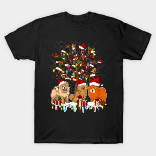 Chow Chow Christmas Tree Santa T-Shirt